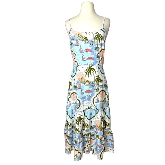 CYNTHIA ROWLEY NEW TROPICAL MAXI DRESS. - Picture 1 of 8